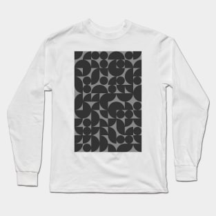 Dark Colored Geometric Pattern - Shapes #7 Long Sleeve T-Shirt